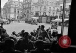 Image of American soldiers at French cafe Le Mans France, 1944, second 41 stock footage video 65675055594