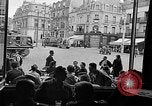 Image of American soldiers at French cafe Le Mans France, 1944, second 43 stock footage video 65675055594