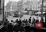 Image of American soldiers at French cafe Le Mans France, 1944, second 45 stock footage video 65675055594