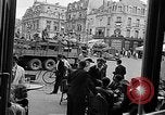 Image of American soldiers at French cafe Le Mans France, 1944, second 59 stock footage video 65675055594