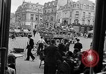 Image of American soldiers at French cafe Le Mans France, 1944, second 60 stock footage video 65675055594