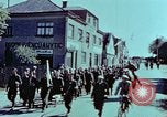 Image of German prisoners march Pilsen Czechoslovakia, 1945, second 33 stock footage video 65675055604