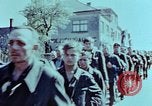 Image of German prisoners march Pilsen Czechoslovakia, 1945, second 53 stock footage video 65675055604