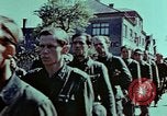 Image of German prisoners march Pilsen Czechoslovakia, 1945, second 60 stock footage video 65675055604