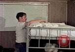 Image of airmen in trailer Diego Garcia Island Indian Ocean, 1979, second 4 stock footage video 65675055643