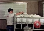 Image of airmen in trailer Diego Garcia Island Indian Ocean, 1979, second 6 stock footage video 65675055643