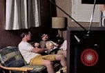 Image of airmen in trailer Diego Garcia Island Indian Ocean, 1979, second 53 stock footage video 65675055643