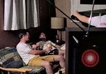 Image of airmen in trailer Diego Garcia Island Indian Ocean, 1979, second 54 stock footage video 65675055643
