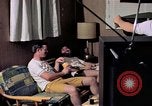Image of airmen in trailer Diego Garcia Island Indian Ocean, 1979, second 55 stock footage video 65675055643
