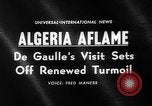 Image of Charles De Gaulle Algeria, 1960, second 4 stock footage video 65675055678