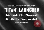 Image of Titan I maiden flight Cape Canaveral Florida USA, 1959, second 19 stock footage video 65675055756