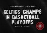Image of basketball match Boston Massachusetts USA, 1961, second 4 stock footage video 65675055779