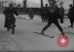 Image of motorcycle skiing Czechoslovakia, 1960, second 49 stock footage video 65675055786