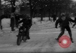 Image of motorcycle skiing Czechoslovakia, 1960, second 54 stock footage video 65675055786