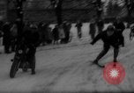 Image of motorcycle skiing Czechoslovakia, 1960, second 55 stock footage video 65675055786