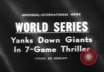Image of 1962 World Series Baseball Championship San Francisco California USA, 1962, second 1 stock footage video 65675055856