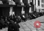Image of civilians gathered for rally Japan, 1948, second 15 stock footage video 65675055993