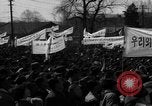 Image of civilians gathered for rally Japan, 1948, second 22 stock footage video 65675055993