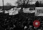 Image of civilians gathered for rally Japan, 1948, second 23 stock footage video 65675055993