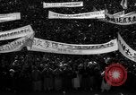 Image of civilians gathered for rally Japan, 1948, second 36 stock footage video 65675055993