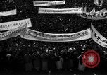 Image of civilians gathered for rally Japan, 1948, second 41 stock footage video 65675055993
