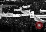 Image of civilians gathered for rally Japan, 1948, second 50 stock footage video 65675055993