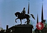 Image of civilians in street square Luxembourg, 1945, second 6 stock footage video 65675056170
