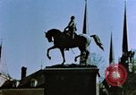 Image of civilians in street square Luxembourg, 1945, second 7 stock footage video 65675056170