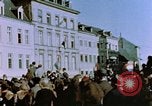 Image of civilians in street square Luxembourg, 1945, second 20 stock footage video 65675056170