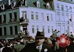 Image of civilians in street square Luxembourg, 1945, second 22 stock footage video 65675056170