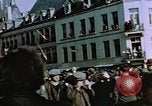 Image of civilians in street square Luxembourg, 1945, second 24 stock footage video 65675056170
