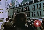 Image of civilians in street square Luxembourg, 1945, second 25 stock footage video 65675056170