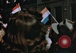 Image of civilians in street square Luxembourg, 1945, second 37 stock footage video 65675056170