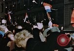 Image of civilians in street square Luxembourg, 1945, second 39 stock footage video 65675056170