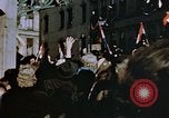 Image of civilians in street square Luxembourg, 1945, second 43 stock footage video 65675056170