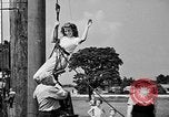 Image mât de drapeau cérémonie de mariage Coshocton Ohio USA, 1946, de la seconde 20 séquences d'archives historiques vidéo 65675056213