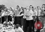Image mât de drapeau cérémonie de mariage Coshocton Ohio USA, 1946, de la seconde 36 séquences d'archives historiques vidéo 65675056213