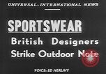 Standbild Sportswear fashion show Vereinigtes Königreich, 1952, aus Sekunde 4 historischem Filmmaterial Videoclip 65675056218
