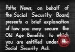 Standbild Anwendung für soziale Sicherheit United States USA, 1936, aus Sekunde 15 historischem Filmmaterial Videoclip 65675056254