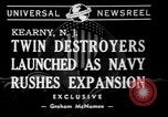 Image baptême de destroyers Kearny New Jersey USA, 1940, de la seconde 7 séquences d'archives historiques vidéo 65675056279