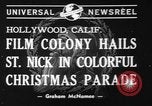 Image of Christmas parade Hollywood Los Angeles California USA, 1940, second 3 stock footage video 65675056286