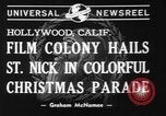 Image of Christmas parade Hollywood Los Angeles California USA, 1940, second 4 stock footage video 65675056286