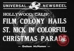 Image of Christmas parade Hollywood Los Angeles California USA, 1940, second 7 stock footage video 65675056286