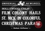 Image of Christmas parade Hollywood Los Angeles California USA, 1940, second 8 stock footage video 65675056286