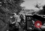 Standbild deutschen Rüstung getarnt mit Laub Frankreich, 1944, aus Sekunde 15 historischem Filmmaterial Videoclip 65675056340
