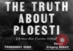 Standbild Die Bomber der neunten Luftwaffe treffen ständig auf rumänische Ölfelder Ploesti Ploesti Rumänien, 1944, aus Sekunde 8 historischem Filmmaterial Videoclip 65675056362
