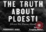 Standbild Die Bomber der neunten Luftwaffe treffen ständig auf rumänische Ölfelder Ploesti Ploesti Rumänien, 1944, aus Sekunde 11 historischem Filmmaterial Videoclip 65675056362