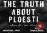 Standbild Die Bomber der neunten Luftwaffe treffen ständig auf rumänische Ölfelder Ploesti Ploesti Rumänien, 1944, aus Sekunde 12 historischem Filmmaterial Videoclip 65675056362