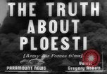 Standbild Die Bomber der neunten Luftwaffe treffen ständig auf rumänische Ölfelder Ploesti Ploesti Rumänien, 1944, aus Sekunde 14 historischem Filmmaterial Videoclip 65675056362