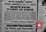 Image of Military Government notices Cologne Germany, 1945, second 40 stock footage video 65675056414